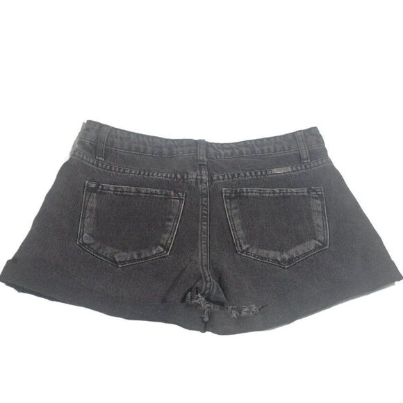 KanCan Black Denim Distressed Shorts Size Medium - Picture 4 of 9